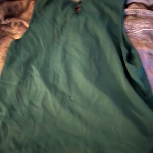 SHEIN Forest Green Keyhole Blouse